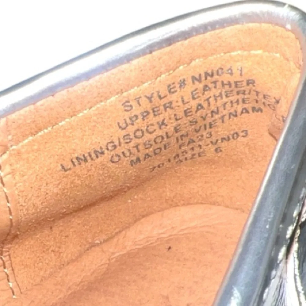 Madewell The Vernon Specchio Leather Loafers Metallic Silver‎ Size 6